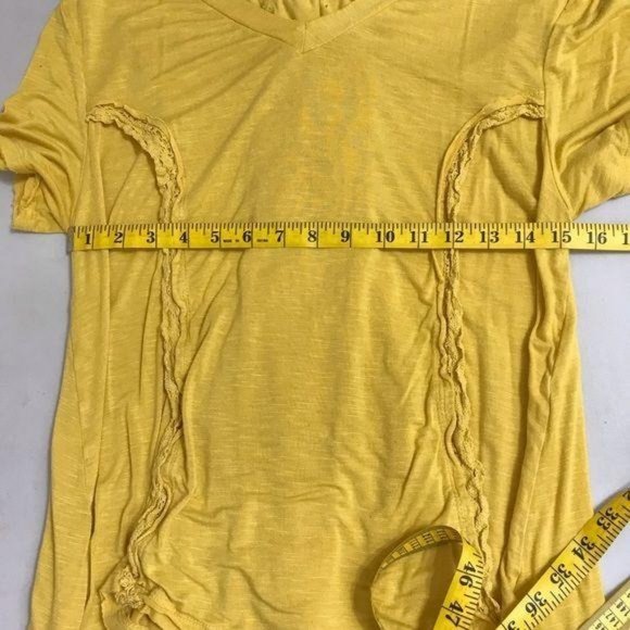 White Birch Mustard Yellow Short Sleeve Top XL - Picture 4 of 11
